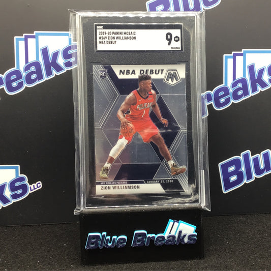 2019 Panini Mosaic NBA Debut Zion Williamson #269 SGC 9 Pelicans