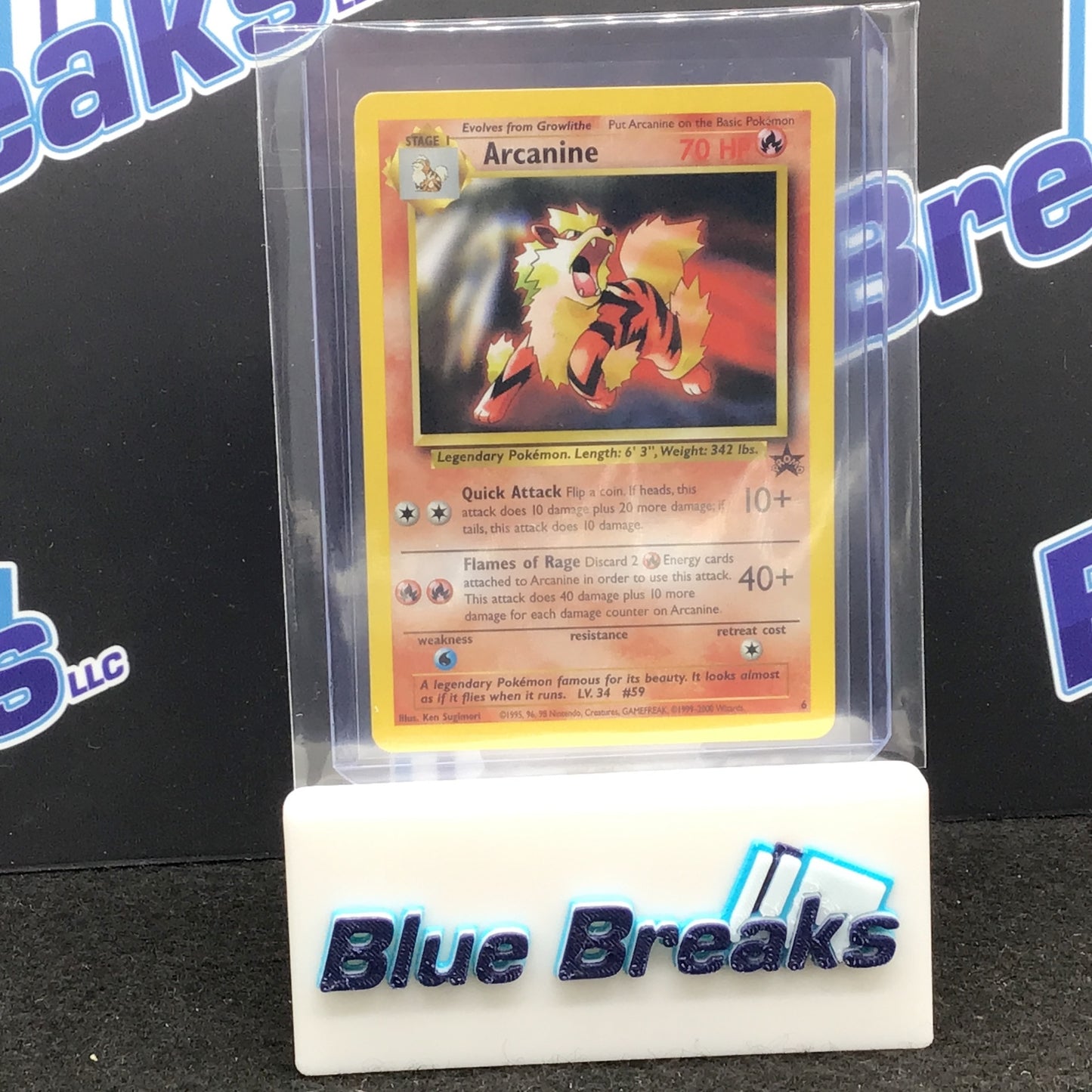 1996 Pokémon Black Star Promo Arcanine #6