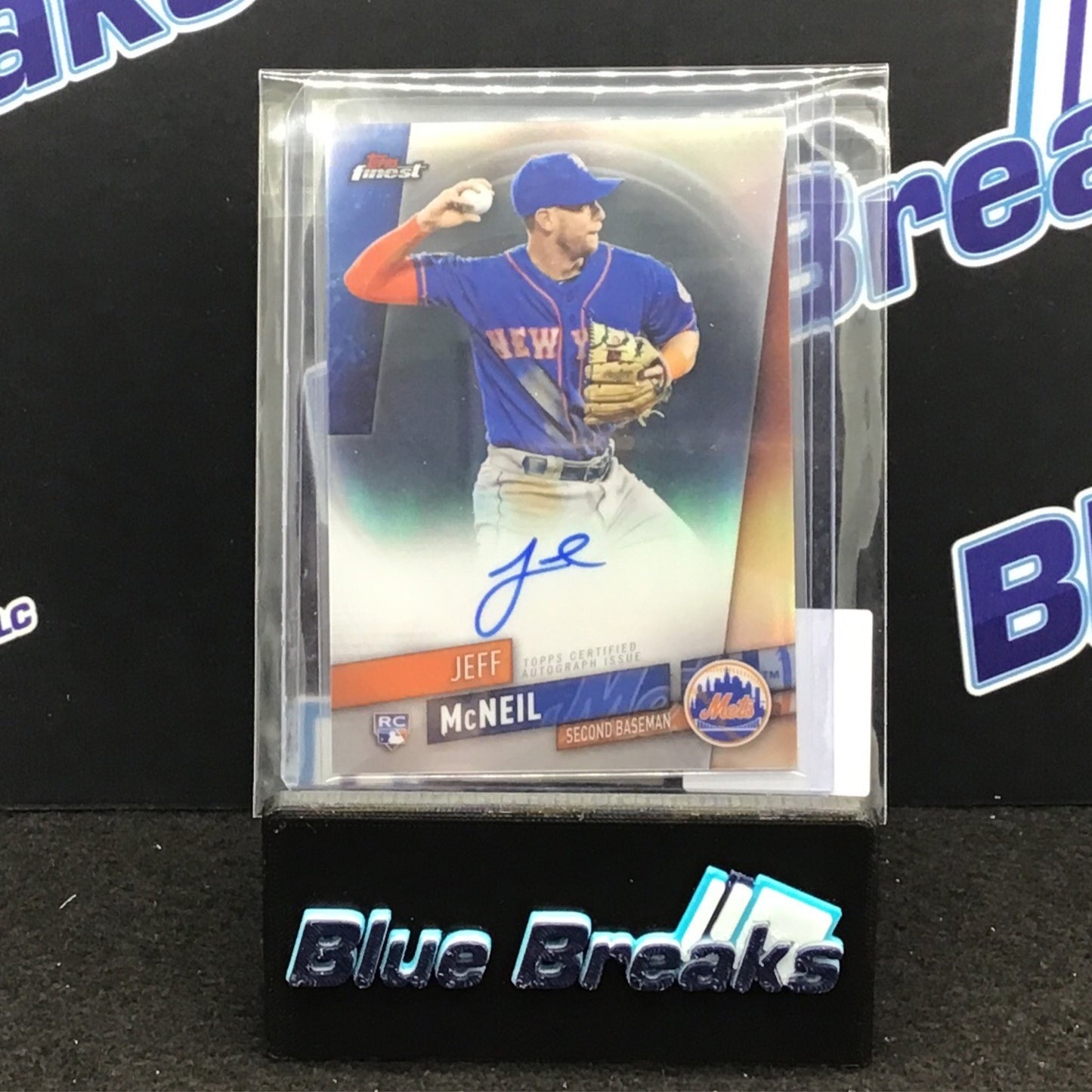2019 Topps Finest Refractor Jeff McNeil auto #FA-JMC Mets