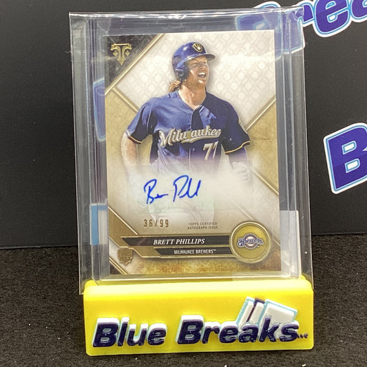 2017 Topps Triple Threads Brett Phillips auto 36/99 RC #RA-BP Brewers