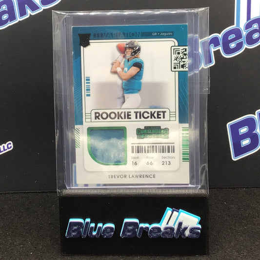 2021 Panini Contenders - Trevor Lawrence - Rookie Ticket - Green - Variation - TSV-TRL