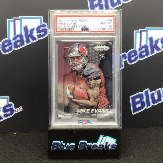 2014 Panini Prizm - Mike Evans - Ball in left Hand - #216 - PSA 10 - Tampa Bay Buccaneers