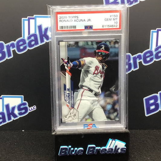 2020 Topps - Ronald Acuna Jr - #150 - PSA 10 - Atlanta Braves