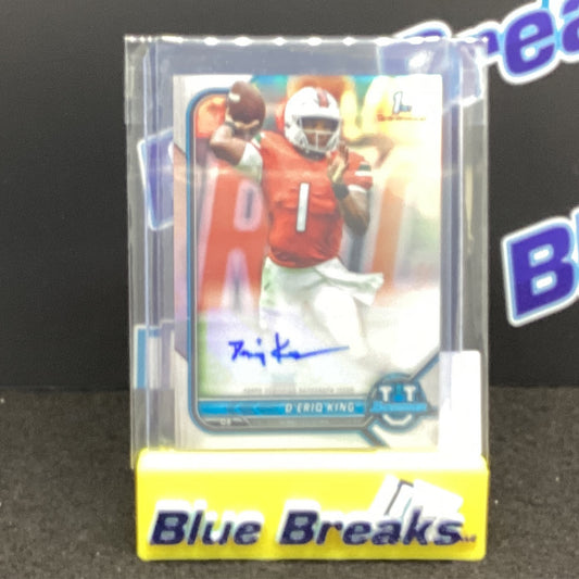 2022 Topps Bowman U 1st Bowman Chrone Refractor D'Eriq King auto BCPA-DK