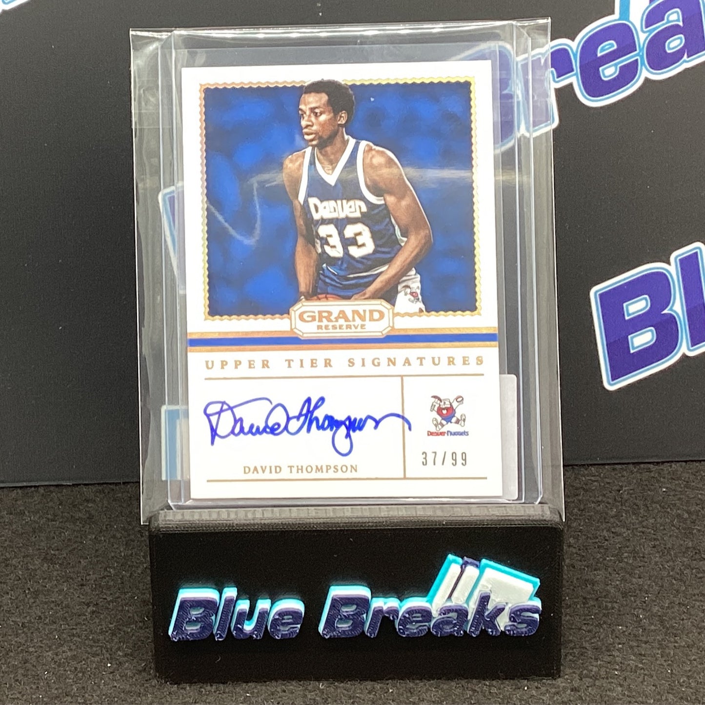 2016-17 Panini Grand Reserve Upper Tier Signatures David Thompson 37/99 #10 Nuggets