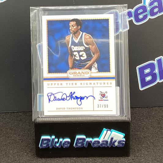 2016-17 Panini Grand Reserve Upper Tier Signatures David Thompson 37/99 #10 Nuggets