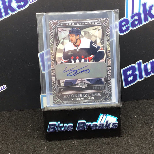 2023-24 UDC Black Diamond Rookie Gems Vincent Iorio Auto 109/199 #RG-VI Capitals