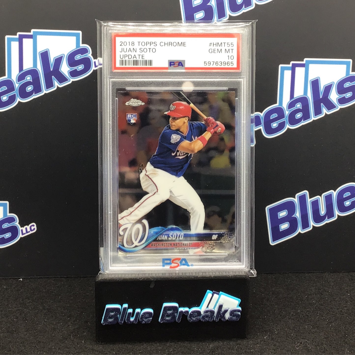 2018 Topps Chrome - Juan Soto - Update - #HMT55 - PSA 10 - Washington Nationals
