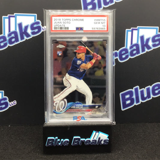 2018 Topps Chrome - Juan Soto - Update - #HMT55 - PSA 10 - Washington Nationals