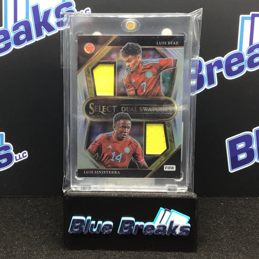2022-23 Panini Select FIFA Dual Swatches Luis Diaz Luis Sinisterra #DS-COL Columbia