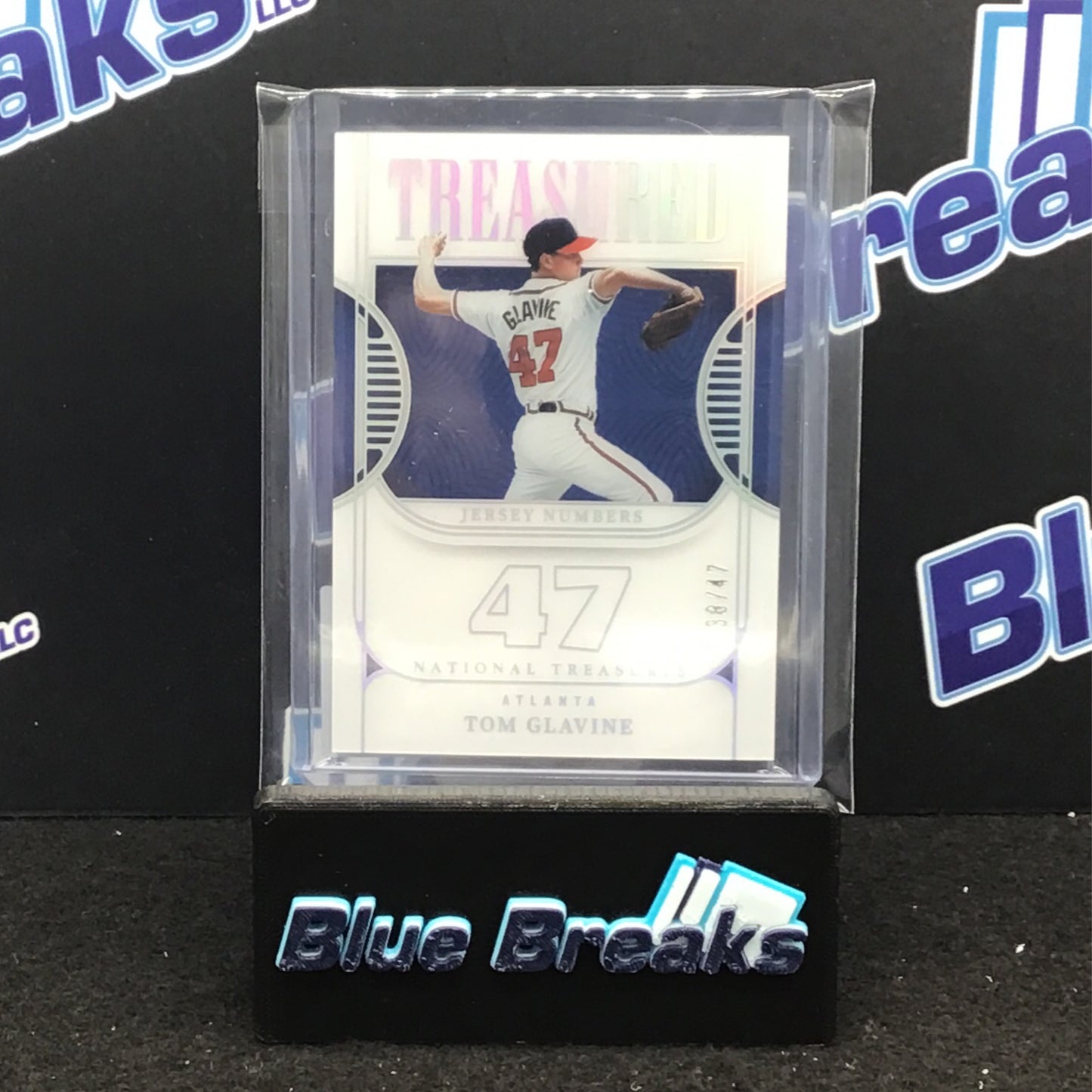2023 Panini National Treasures Treasured Jersey Number Tom Glavine 38/47 #TJN-TG Braves