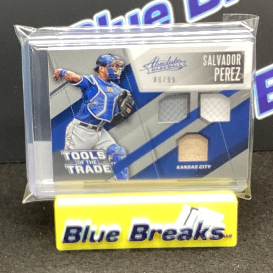 2017 Panini Absolute Tools of the Trade Triple Relic Salvador Perez 86/99 TTMT-SP