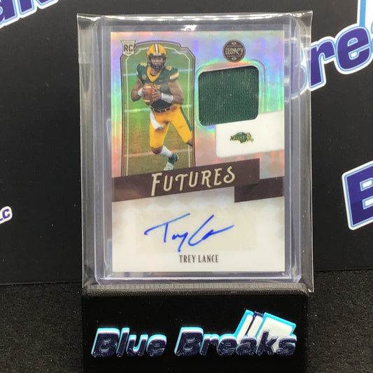 2021 Panini Legacy Futures Trey Lance auto relic 54/75 RC #FP-TRL 49ers