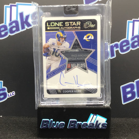 2021 Panini One Lone Star Autographs Laundry Tag Cooper Kupp 3/5 #92 Chargers