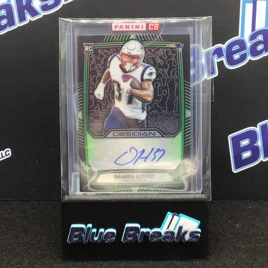 2019 Panini Obsidian - Damien Harris - New England Patrios - 21/50 - Green