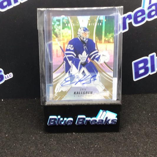 2022-23 Upper Deck Trilogy Rookie Premieres Erik Kallgren Auto 335/449 #104 - Toronto Maple Leafs