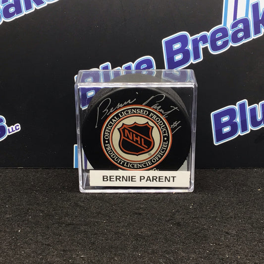 Bernie Parent Signed Puck JSA COA Flyers