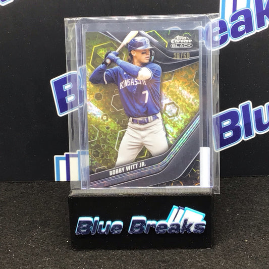 2024 Topps Chrome Black Gold Mini Diamond Refractor Bobby Witt Jr 30/50 #79 Royals