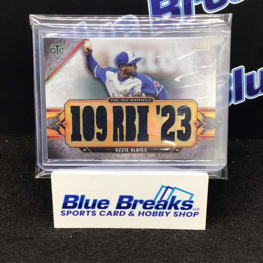 2024 Topps Triple Threads Ozzie Albies "109 RBI '23" relic 29/36 #TTR-OA3 Braves