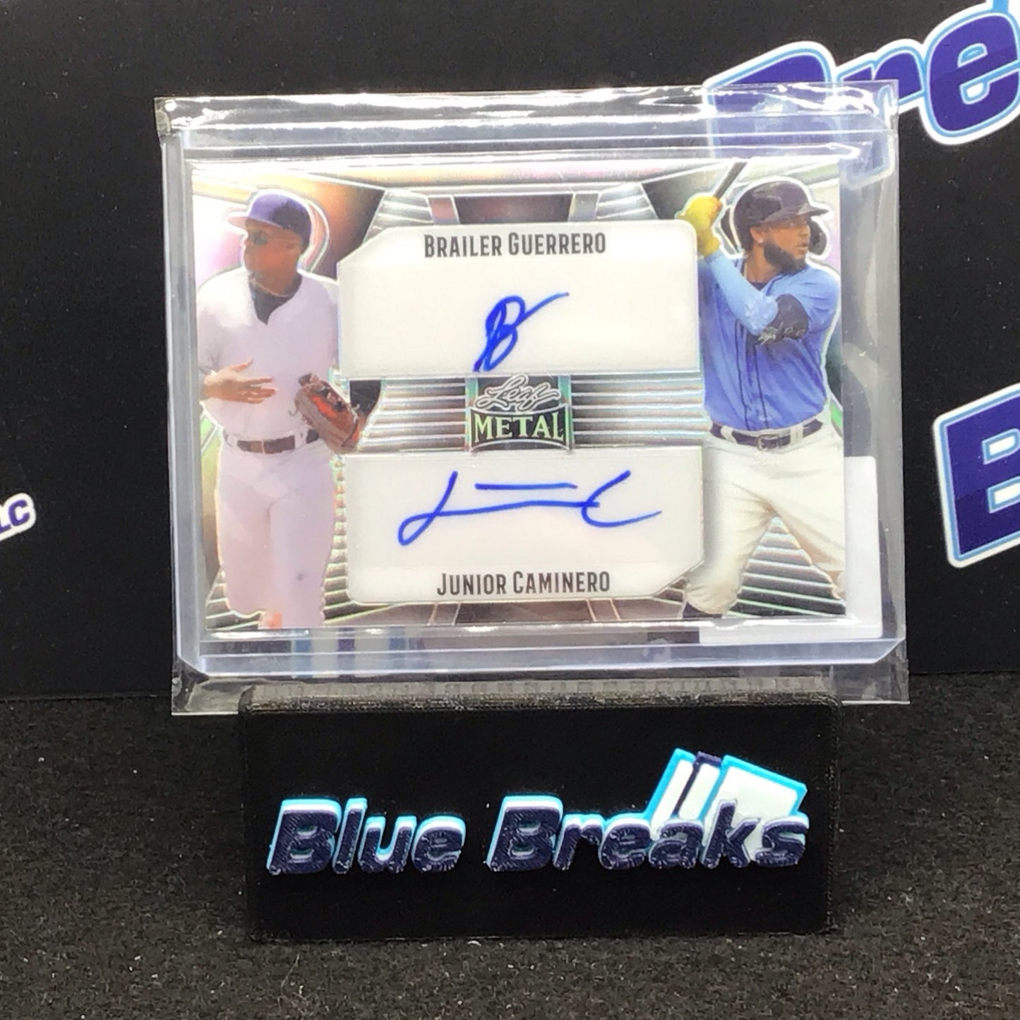 2023 Leaf Metal Silver Dual Auto Junior Caminero Brailer Guerrero 1/10 #DA-5 - Tampa Bay Rays