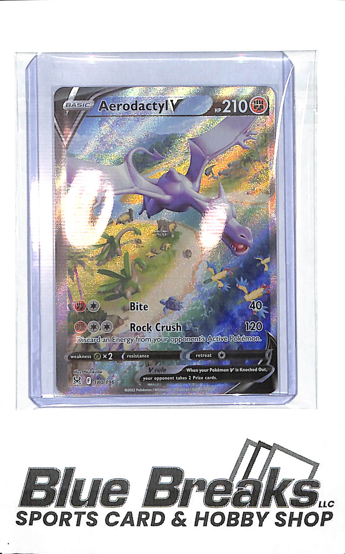 2022 Pokémon Aerodactyl V Alt Art 180/196 Lost Origin
