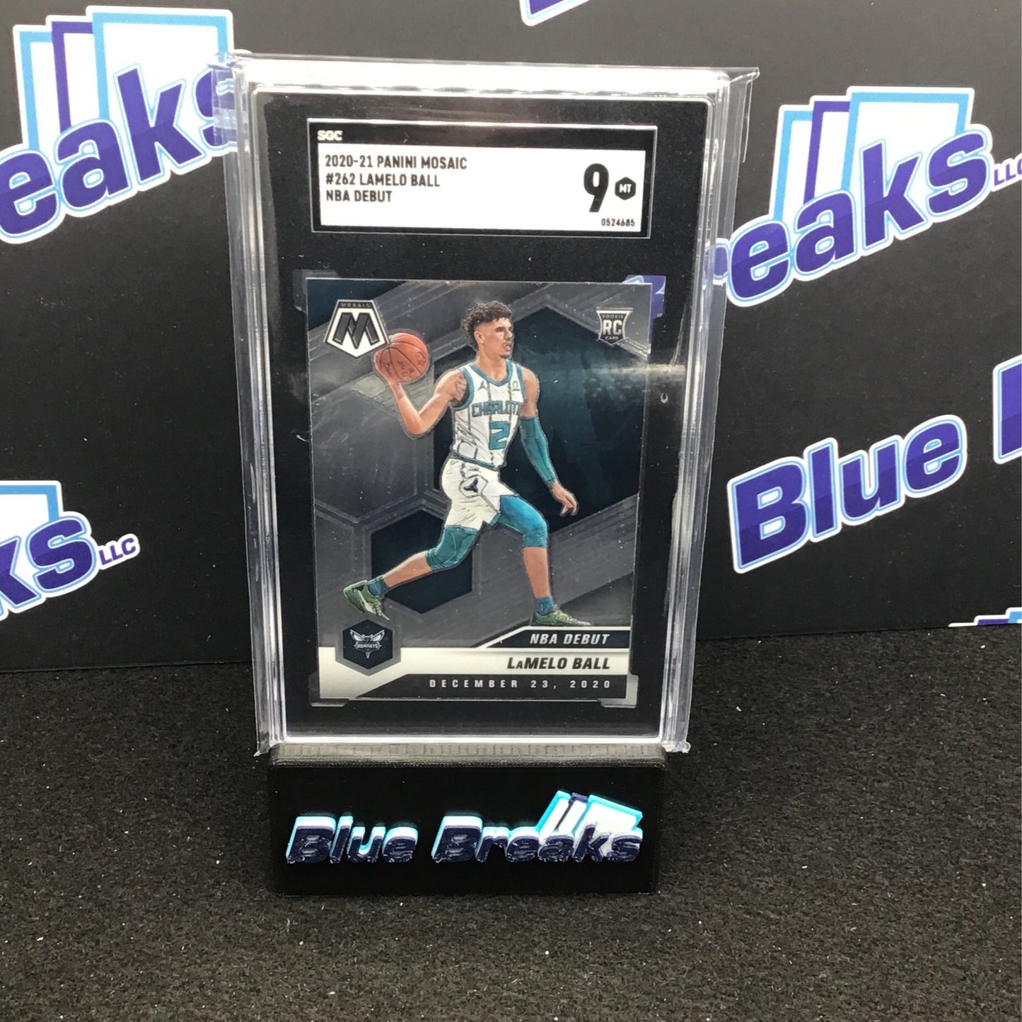 2020-21 Panini Mosaic - LaMelo Ball - NBA Debut - Charlotte Hornets - 262 - SGC 9