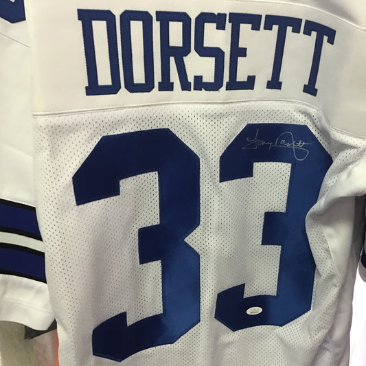Tony Dorsett Cowboys colored autographed jersey JSA COA WPP200510