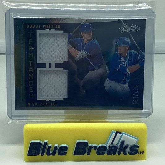 2022 Absolute - Bobby Witt Jr & Nick Pratto 37/199