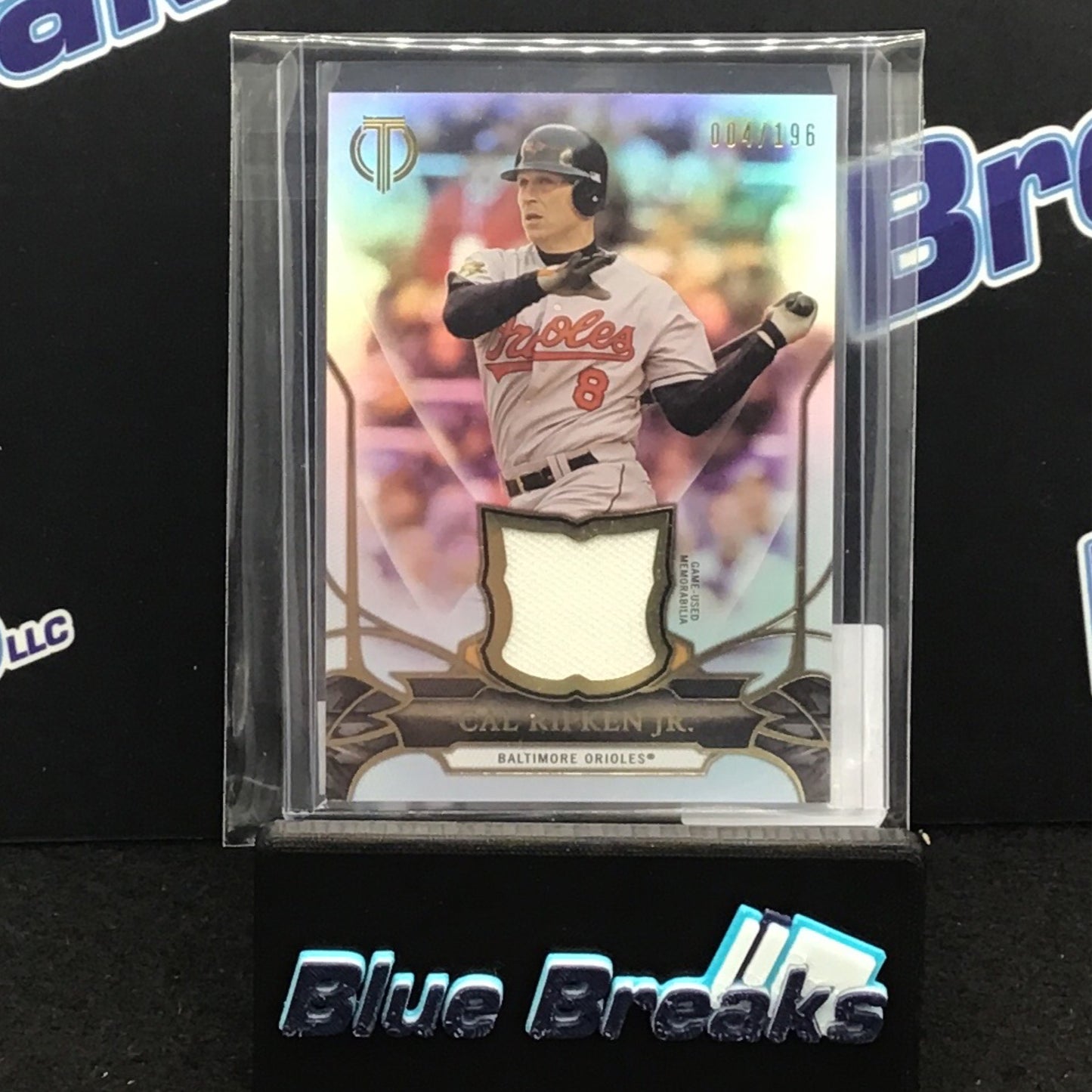 2016 Topps Tribute relic Cal Ripken Jr 004/196 #TR-CR Orioles