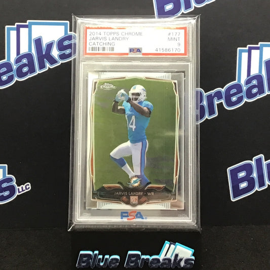 2014 Topps Chrome Catching Jarvis Landry #177 PSA 9 Dolphins