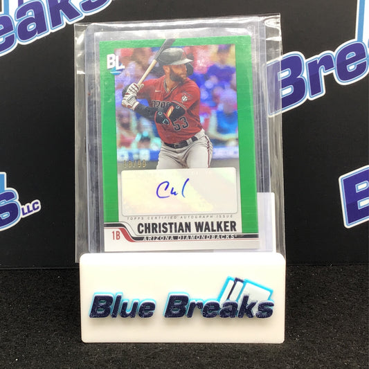 2023 Topps Big League Green Christian Walker auto 18/99 #BLA-WAL Diamondbacks