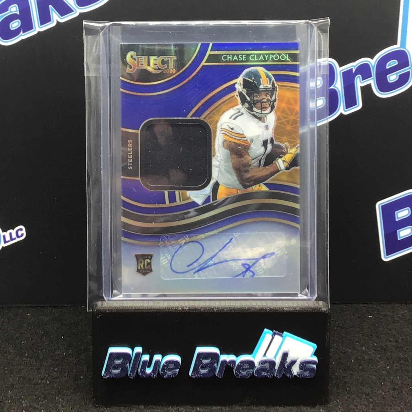 2020 Select - Chase Claypool - Rookie Card - Auto /75 - Pittsburgh Steelers - Blue