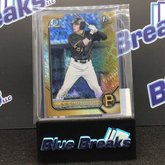 2022 Bowman Chrome 1st Bowman Gold Shimmer Jack Suwinski 12/50 #BCP-84 Pirates