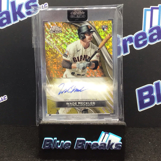 2024 Topps Chrome Black Gold Mini-Diamond Refractor Wade Meckler auto 27/50 #CBA-WM Giants