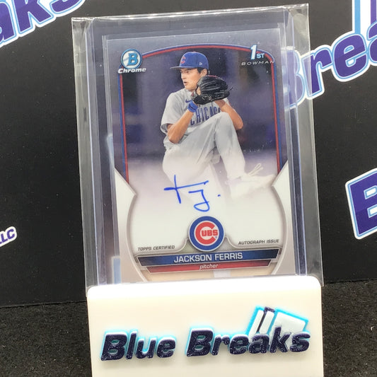 2023Topps - Bowman Chrome - Jackson Ferris - 1st - Auto - Chicago Cubs