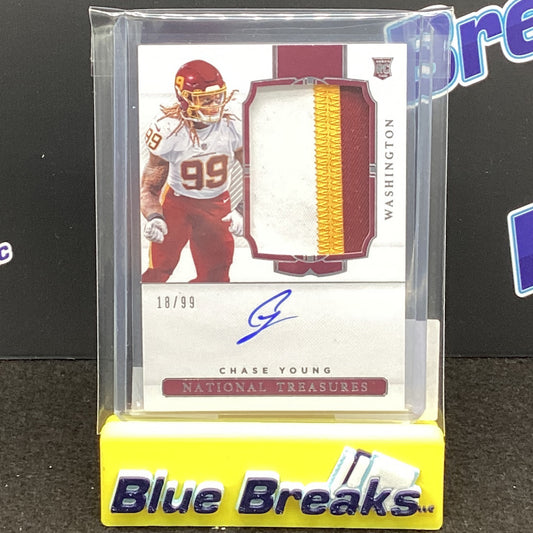 2020 Panini National Treasures Chase Young relic auto 18/99 #171