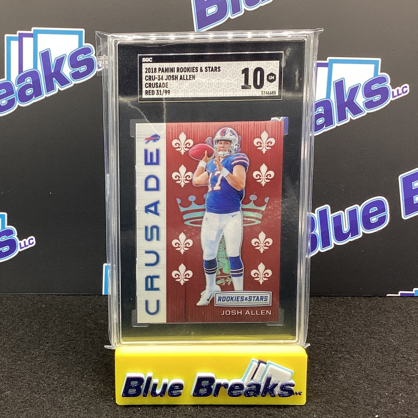 2018 Rookies & Stars - Josh Allen Crusade Red 31/99 SGC 10