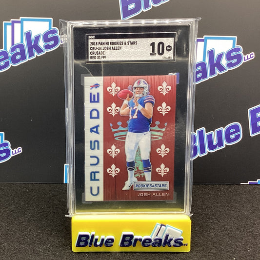 2018 Rookies & Stars - Josh Allen Crusade Red 31/99 SGC 10