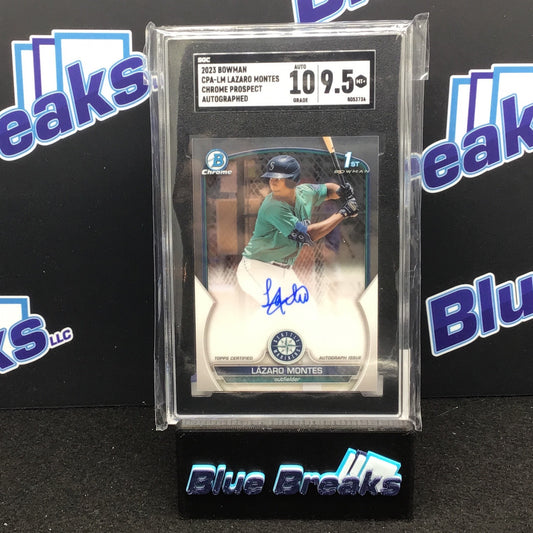 2023 Bowman Chrome Prospect Lazaro Montes auto #CPA-LM SGC 9.5 10 Mariners