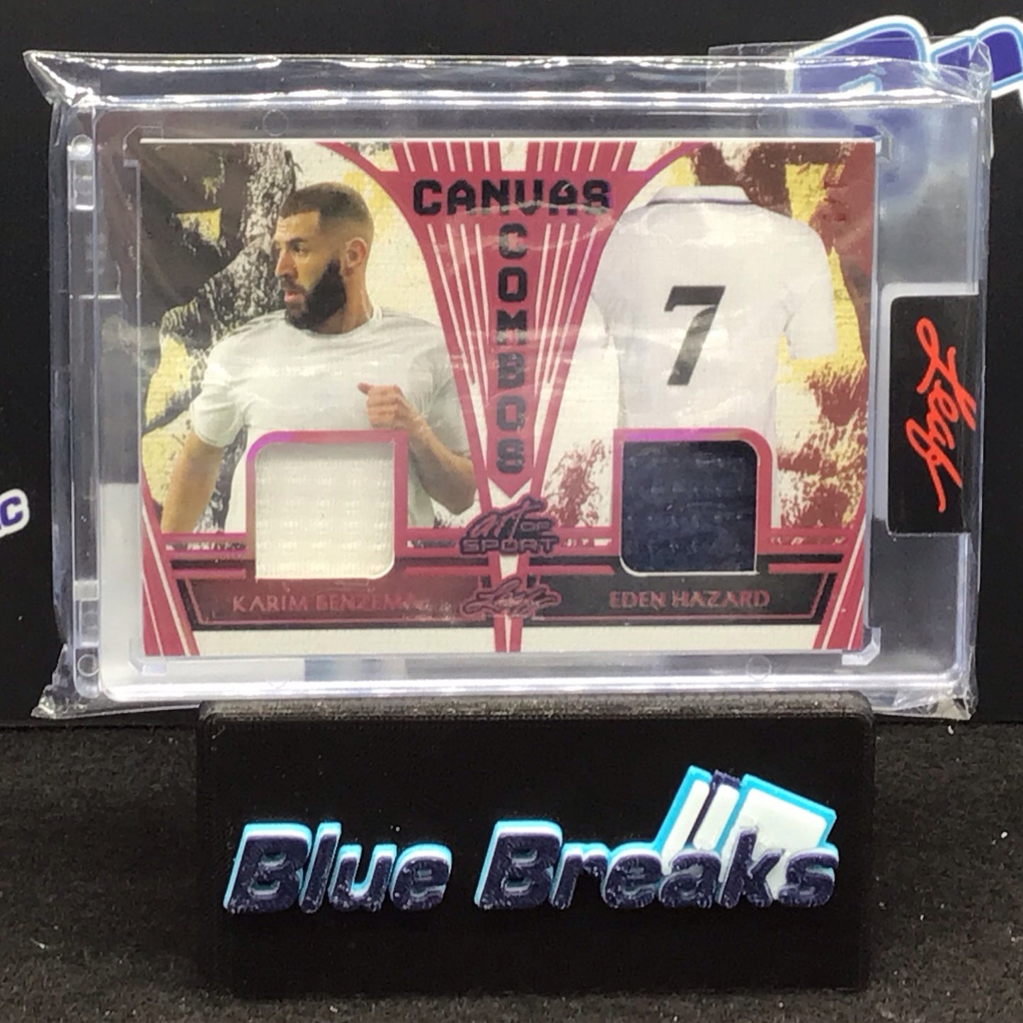 2023 Leaf Art of Sport Canvas Combos Benzema Hazard 1/8 #CC-15