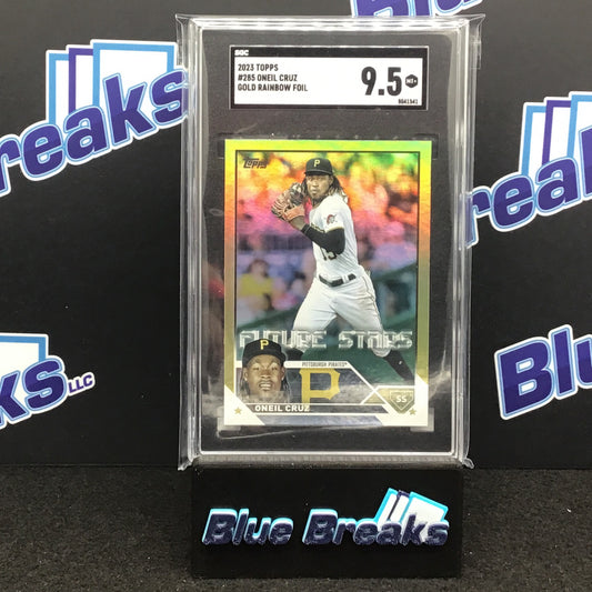 2023 Topps Series 1 Gold Rainbow Foil Future Stars Oniel Cruz #285 SGC 9.5 Pirates