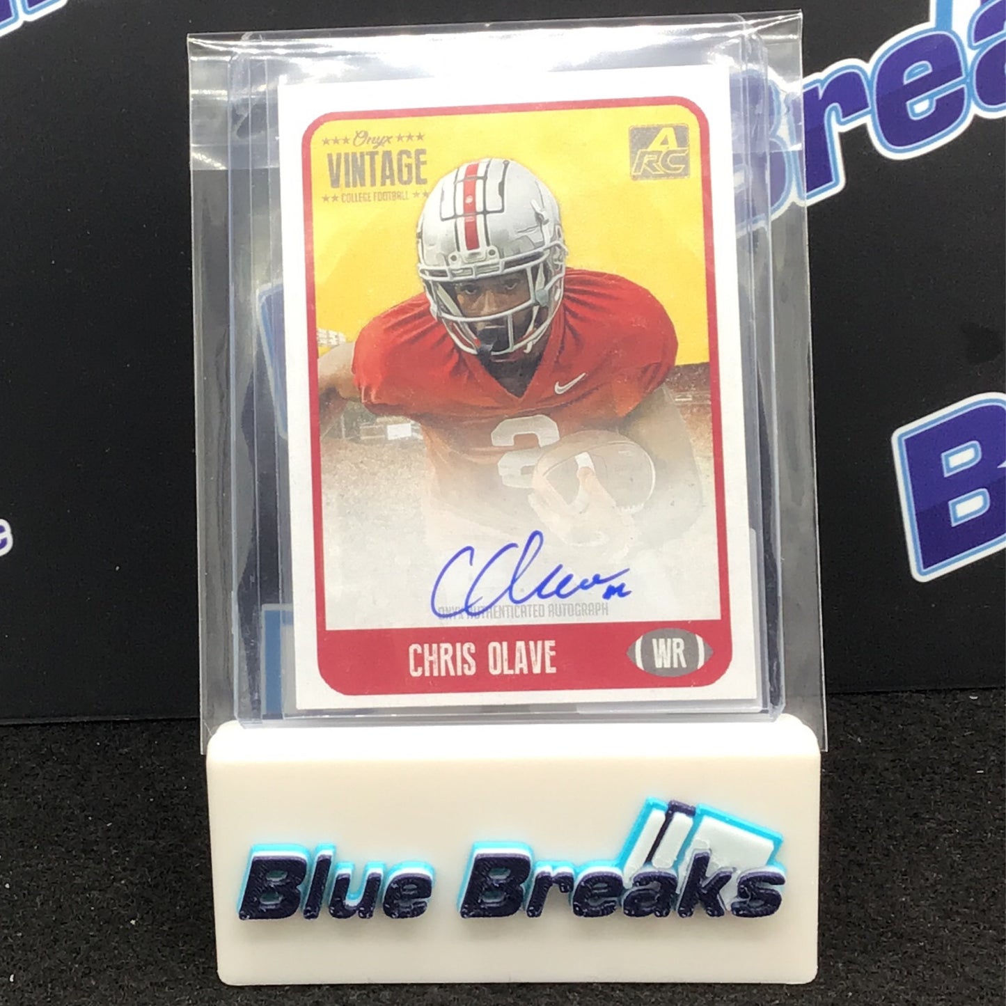 2021 Onyx Vintage Blue Chris Olave auto /400 #CACO Ohio State / Saints