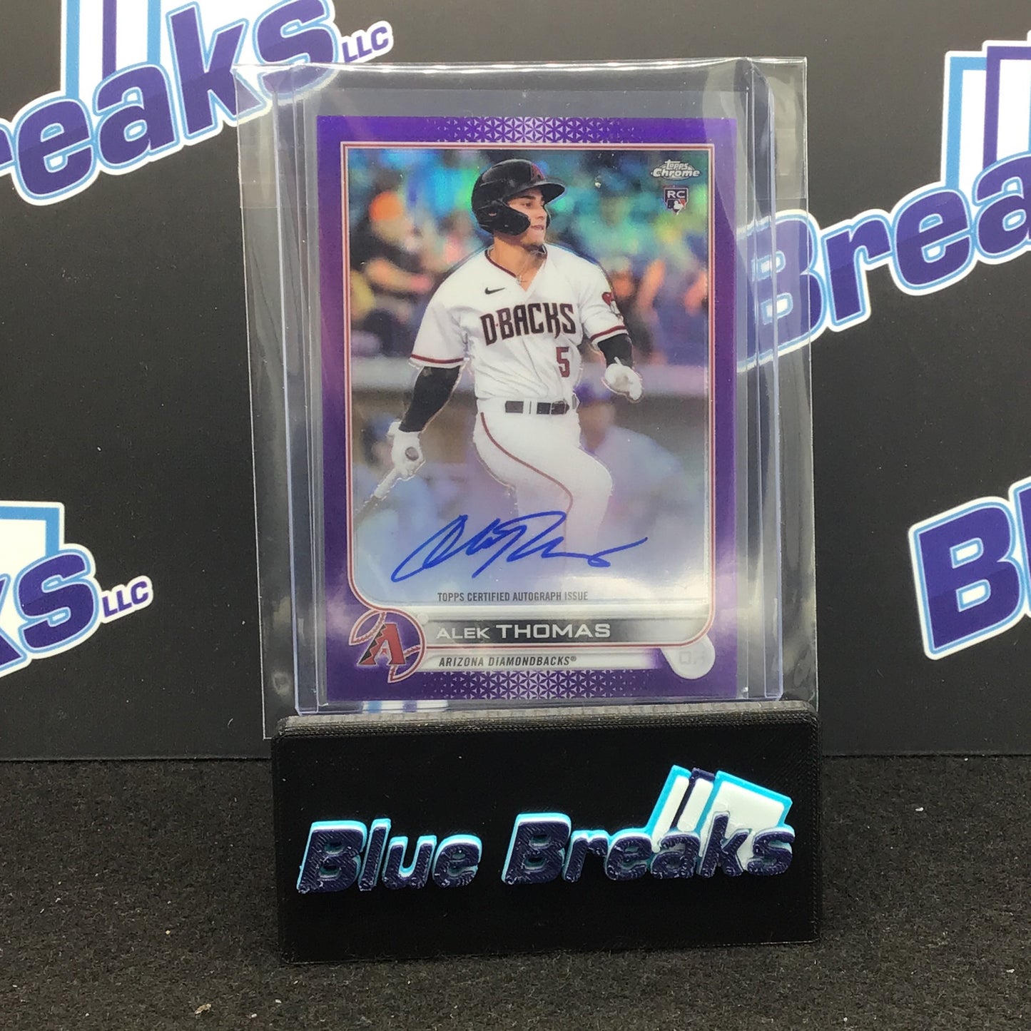 2022 Topps Chrome - Alek Thomas - Purple - 177/250 - Autograph - Arizona Diamondbacks