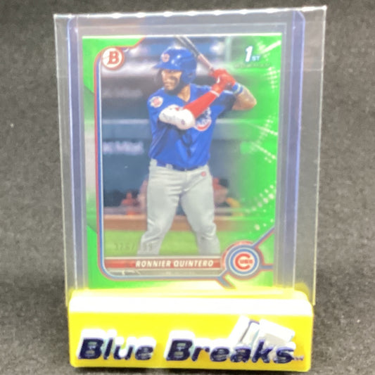 2022 Bowman 1st Green Ronnier Quintero 376/399 BP-124