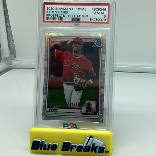 2020 Bowman Chrome - Kyren Paris Gem 10