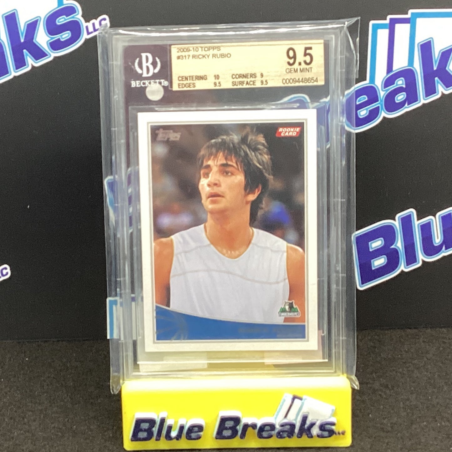 2009-10 Topps Ricky Rubio #317 Beckett 9.5