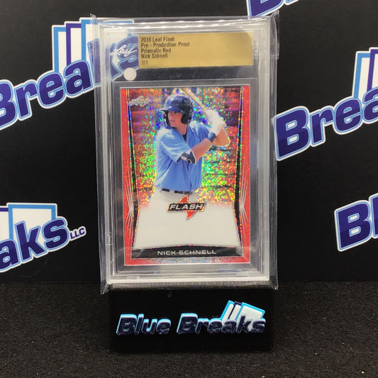 2018 Leaf Flash - Nick Schnell - Pre Production proof - Prismatic Red - 1/1