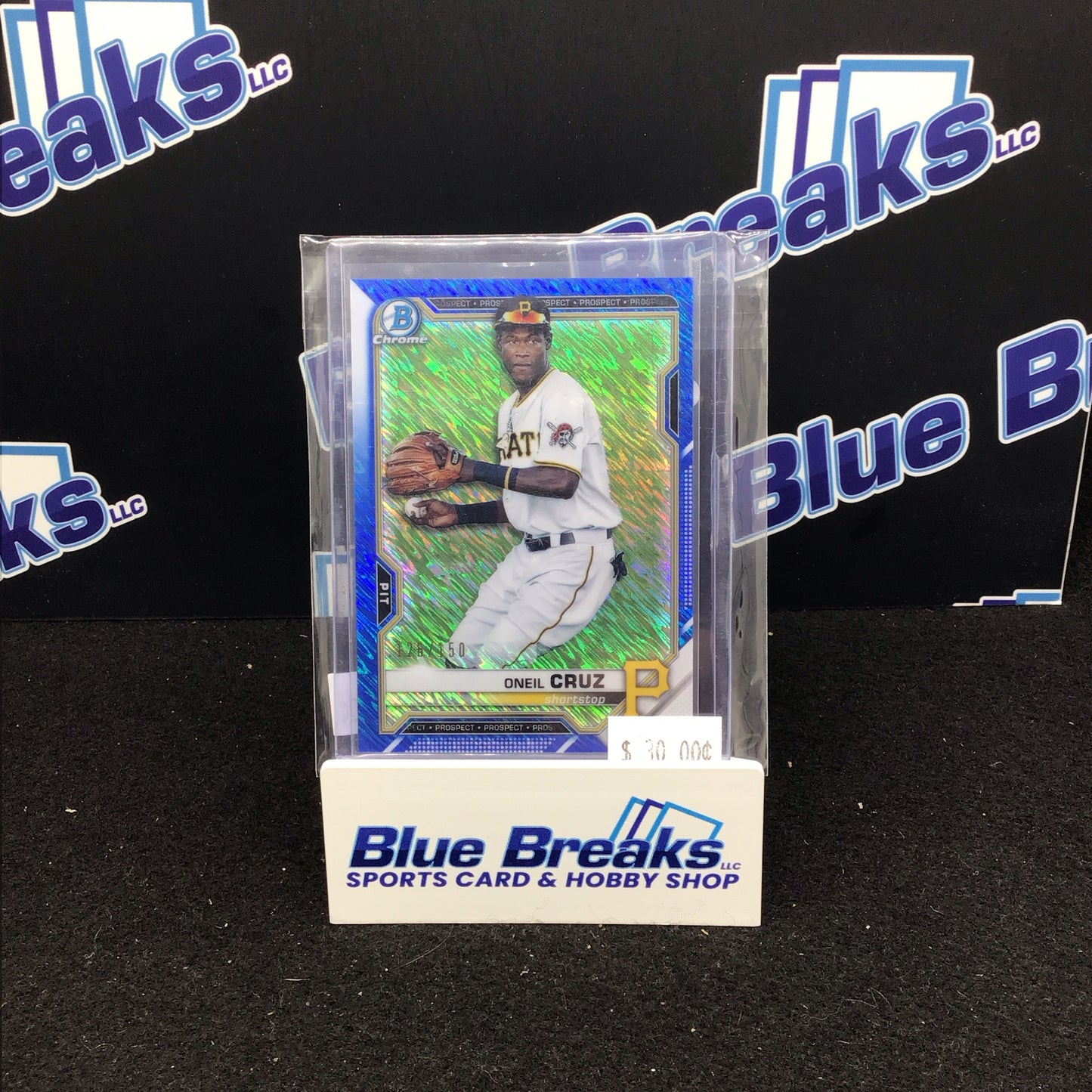 2021 Bowman Chrome Blue Wave Oneil Cruz 126/150 BCP-24 Pirates