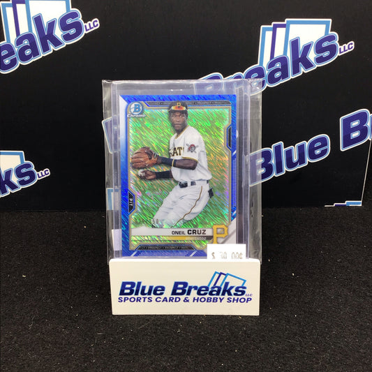 2021 Bowman Chrome Blue Wave Oneil Cruz 126/150 BCP-24 Pirates