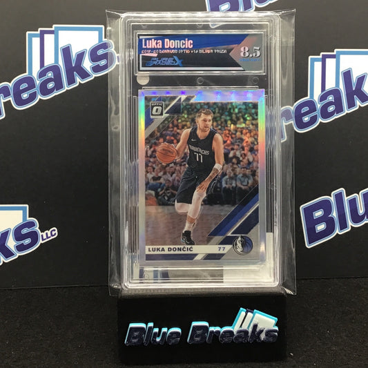 2019-20 Panini Donruss Optic Silver Prizm Luka Doncic #16 Pure Graded X 8.5 Mavericks
